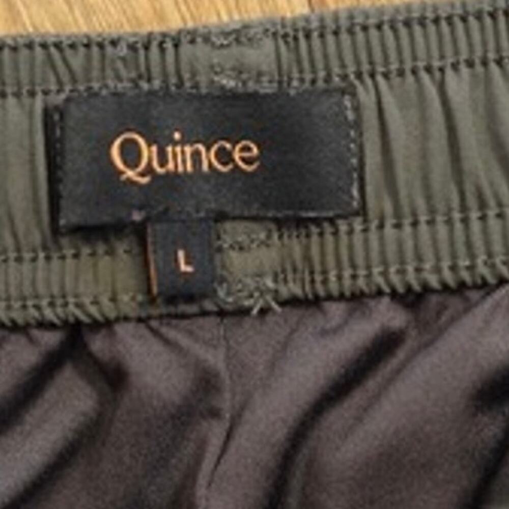 Quince Performance Tech Drawstring Shorts Green M… - image 6